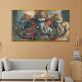 Spiritual Ganesha Wall Art in Vintage Finish – Home & Office Décor